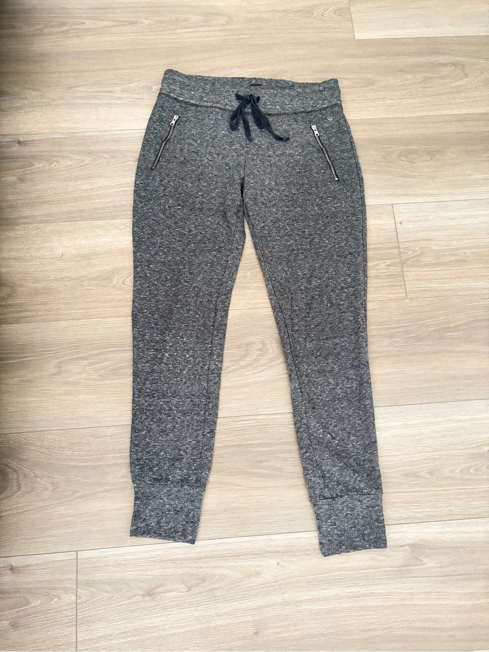 Aerie Soft Drawstring Cozy Joggers in Heather Charcoal - XS